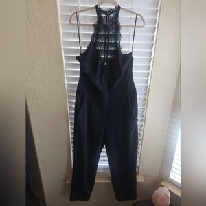 Express Black Lace Jumpsuit sz L